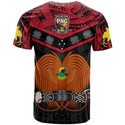 Papua New Guinea Rugby T-Shirt PNG Kumuls Bird Of Paradise Black Graphic Tee
