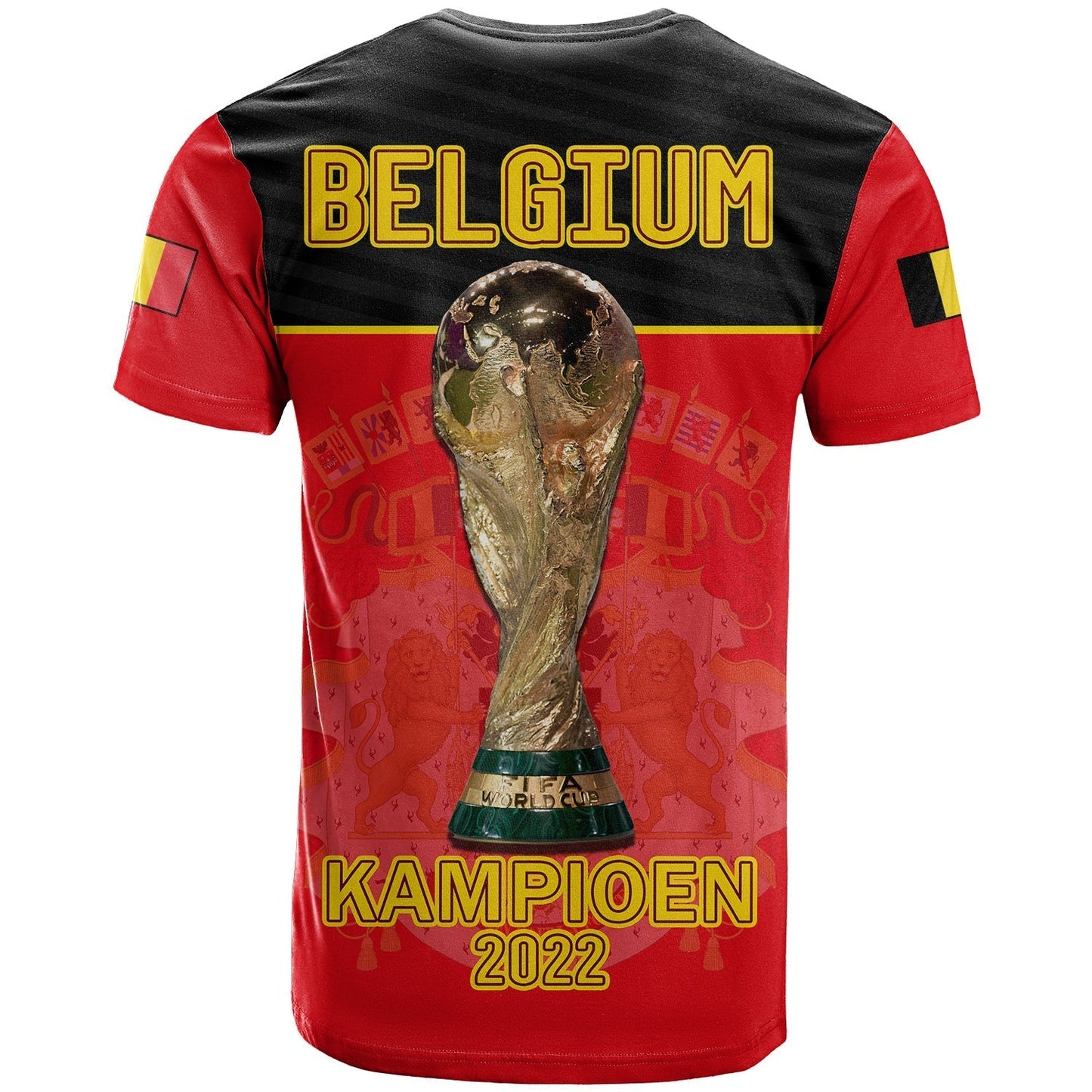 Belgium T-Shirt Football 2022 De Rode Duivels Sporty Style Graphic Tee