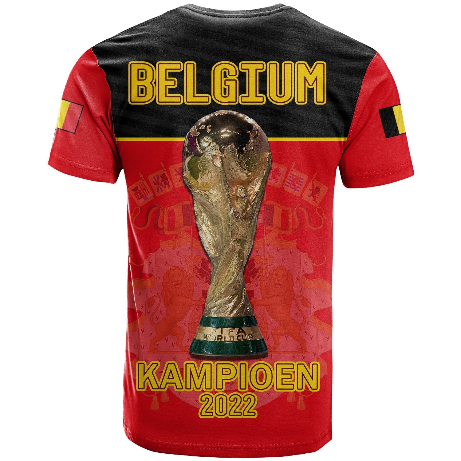 Belgium T-Shirt Football 2022 De Rode Duivels Sporty Style Graphic Tee