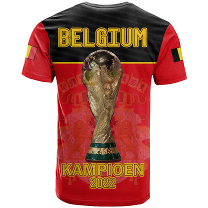 Belgium T-Shirt Football 2022 De Rode Duivels Sporty Style Graphic Tee