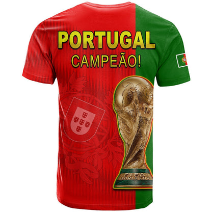 Portugal Football 2022 T-Shirt Style Flag Portuguese Champions Graphic Tee