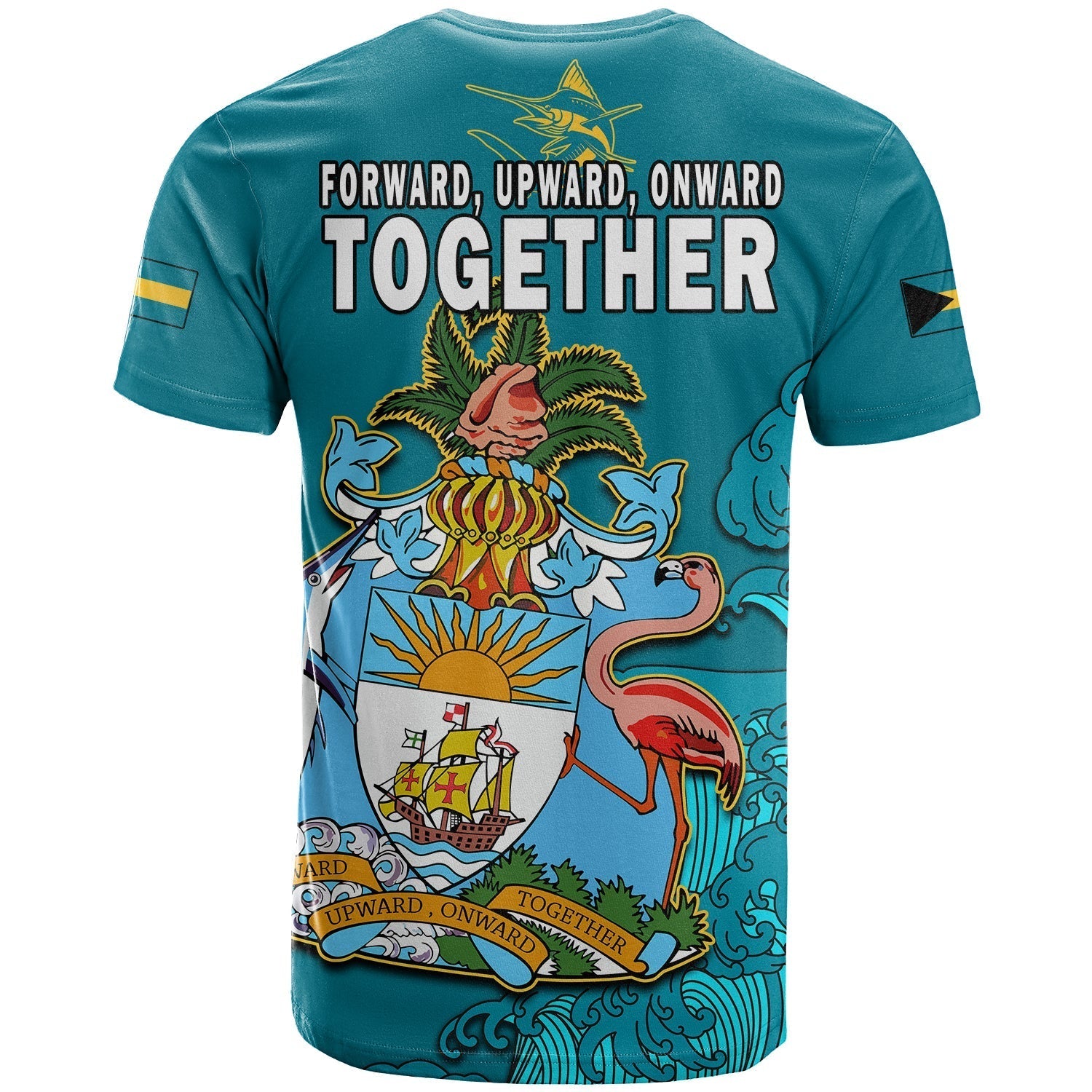 Independence Day Bahamas T-Shirt Blue Marlin Since 1973 Style Graphic Tee