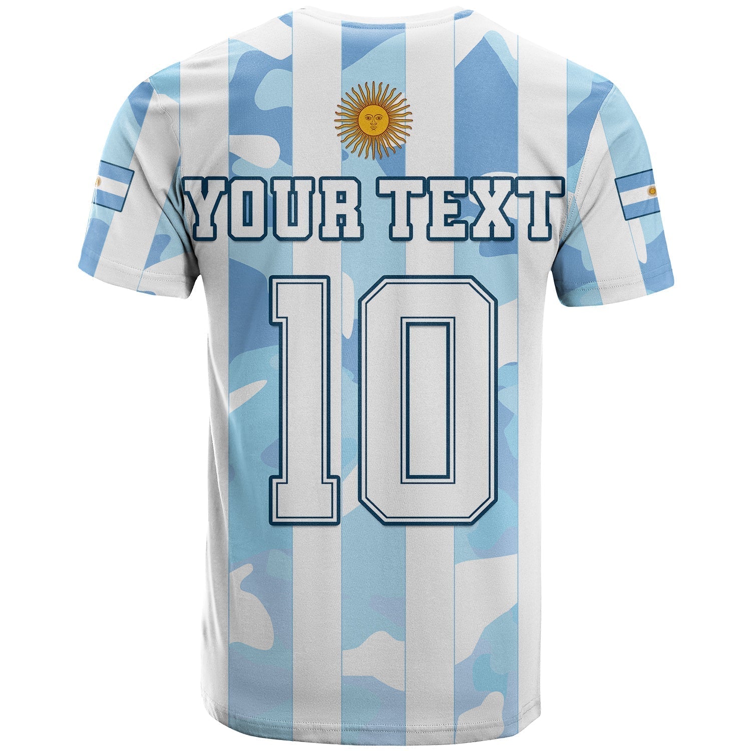 Custom Argentina Football T-Shirt AFA Champions 2022 Sporty Style Graphic Tee
