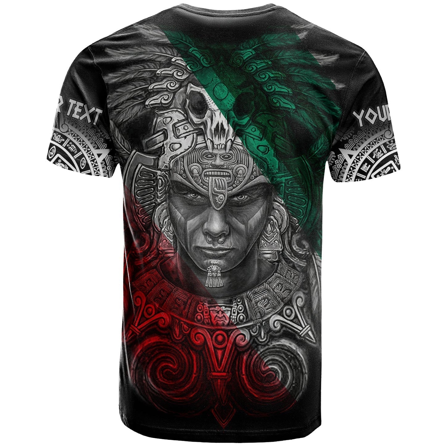 Custom Mexico T-Shirt Warrior Eagle Aztec Graphic Tee