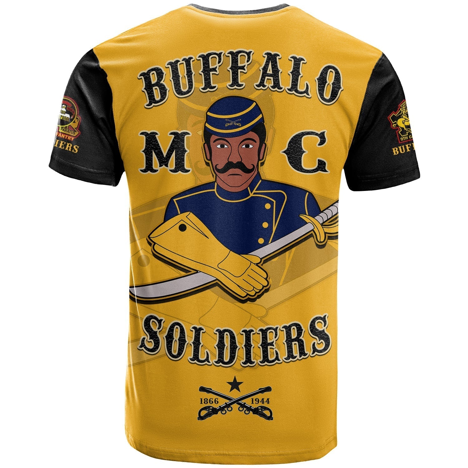 Buffalo Soldiers T-Shirt Motorcycle BSMC Club Graphic Tee