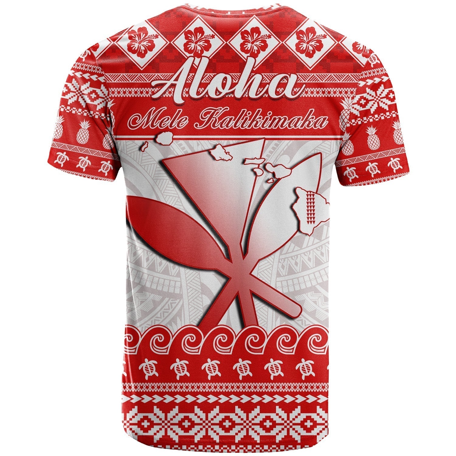 Hawaii Christmas T-Shirt Kanaka Polynesian Santa Claus Mele Kalikimaka Graphic Tee