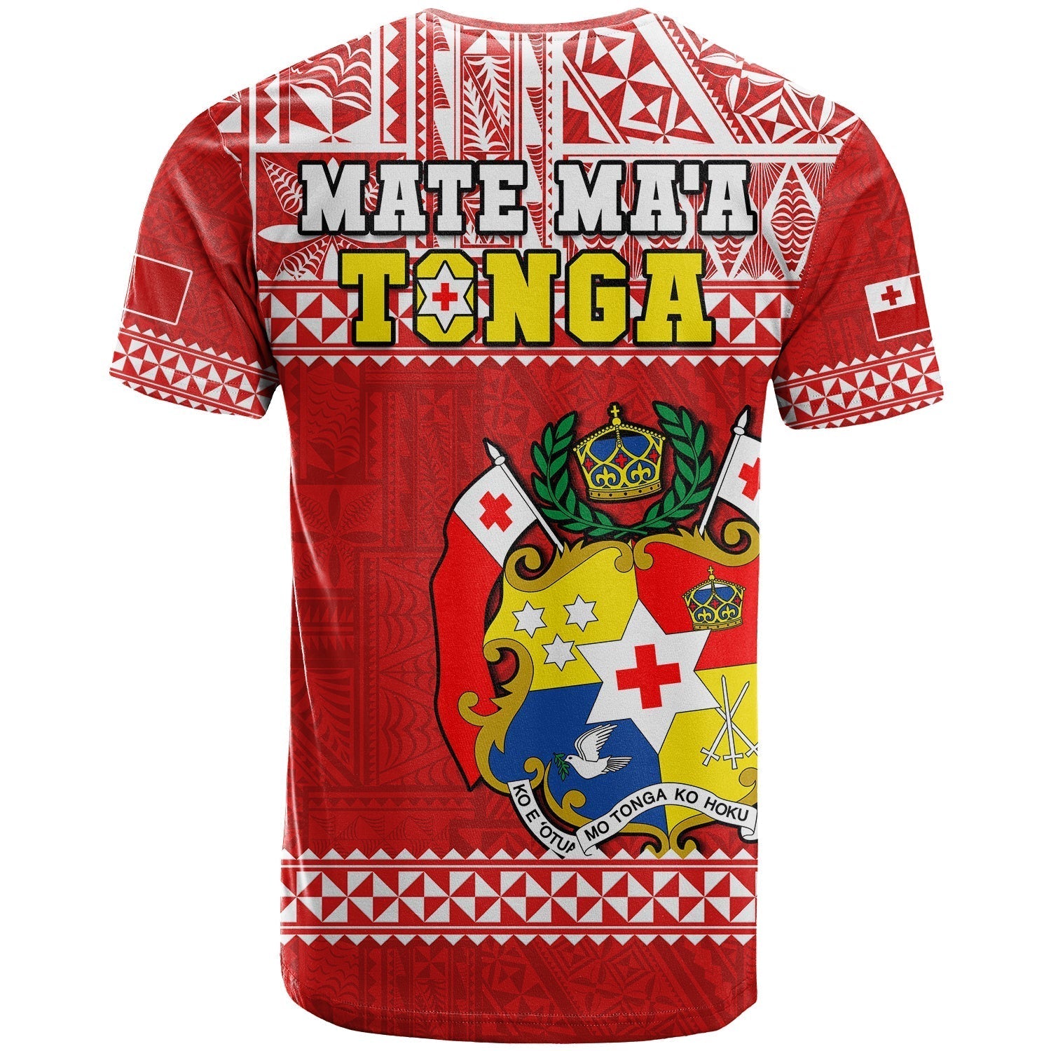 Tonga Rugby T-Shirt Mate Maa Tonga Pacific Ngatu White Graphic Tee
