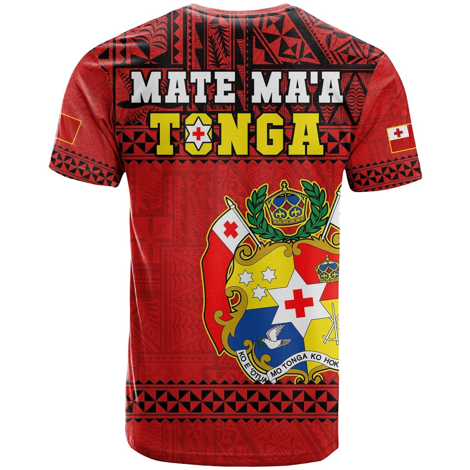 Tonga Rugby T-Shirt Mate Maa Tonga Pacific Ngatu Black Graphic Tee