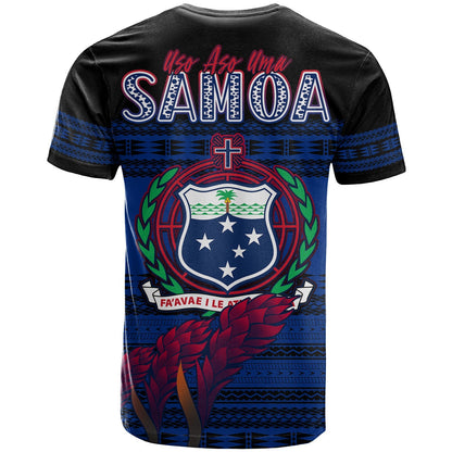 Toa Samoa Rugby T-Shirt Uso Aso Uma Go Champions Blue Graphic Tee