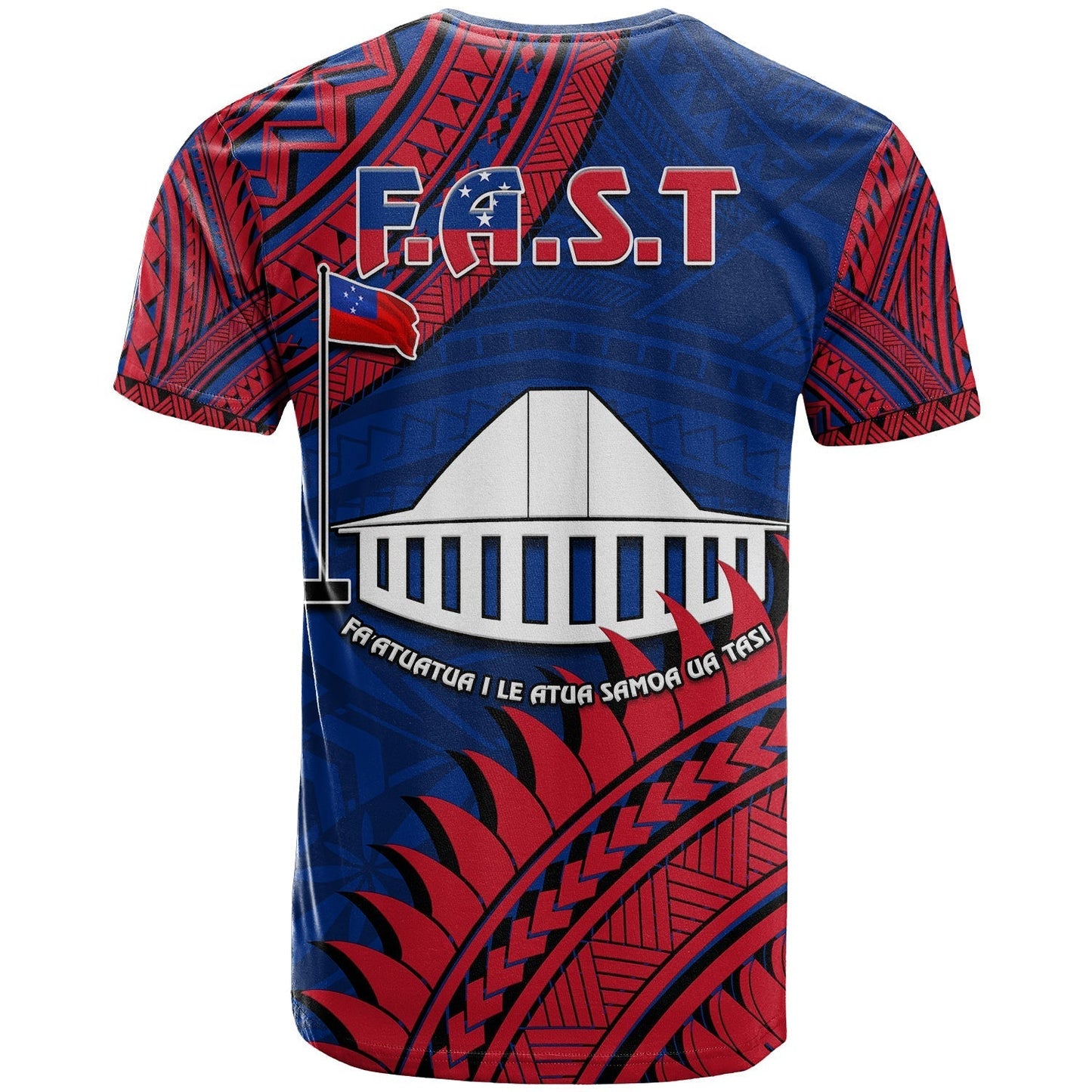 F.A.S.T Samoa T-Shirt Samoan Coat Of Arms Polynesian Pattern Graphic Tee