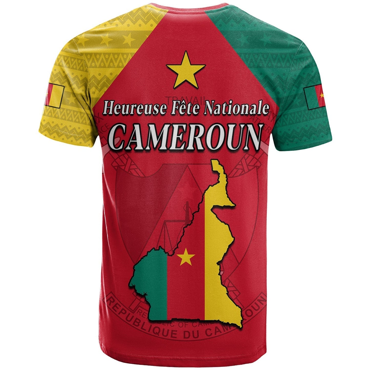 Cameroon T-Shirt Independence Day Cameroonians Pattern Graphic Tee