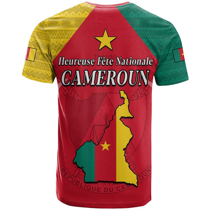 Cameroon T-Shirt Independence Day Cameroonians Pattern Graphic Tee