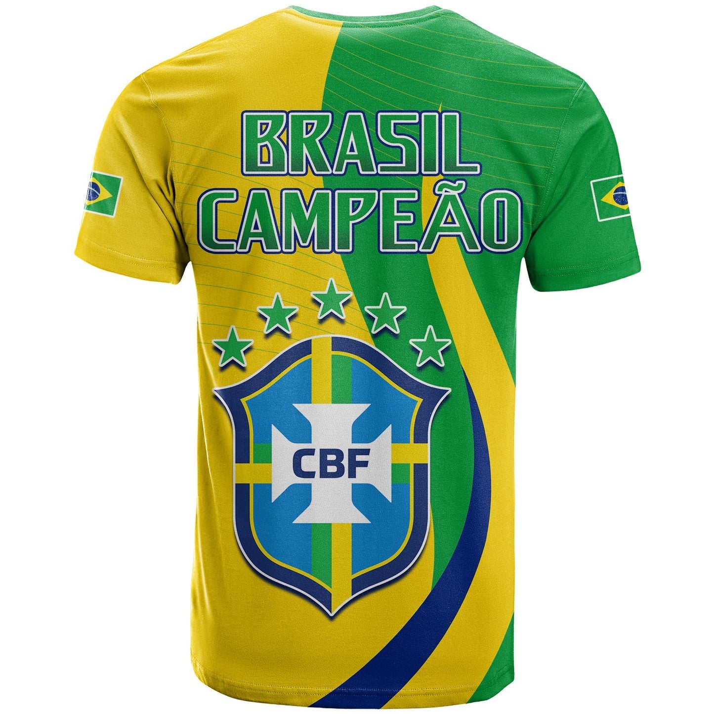 Brazil Football Champions T-Shirt Selecao Style Vibe Graphic Tee