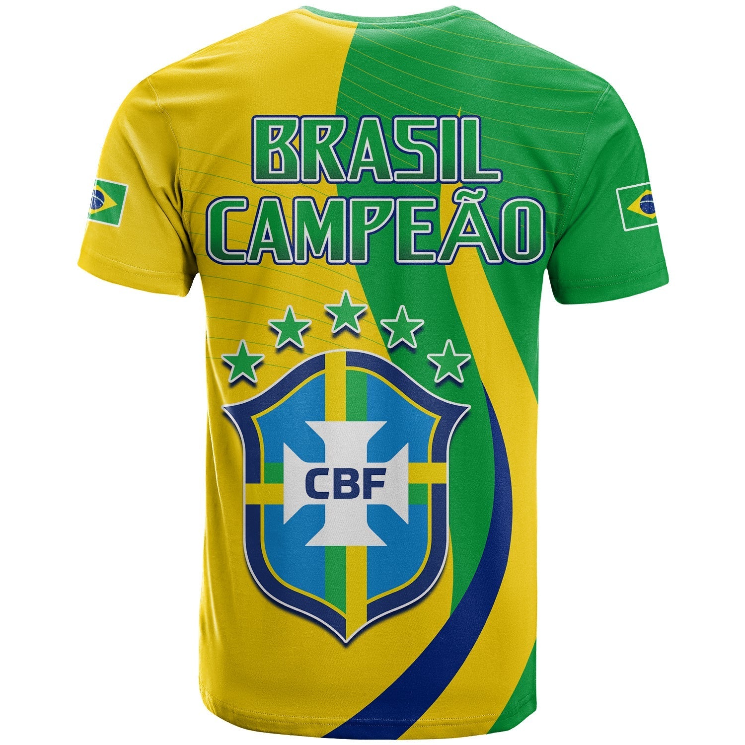 Brazil Football Champions T-Shirt Selecao Style Vibe Graphic Tee