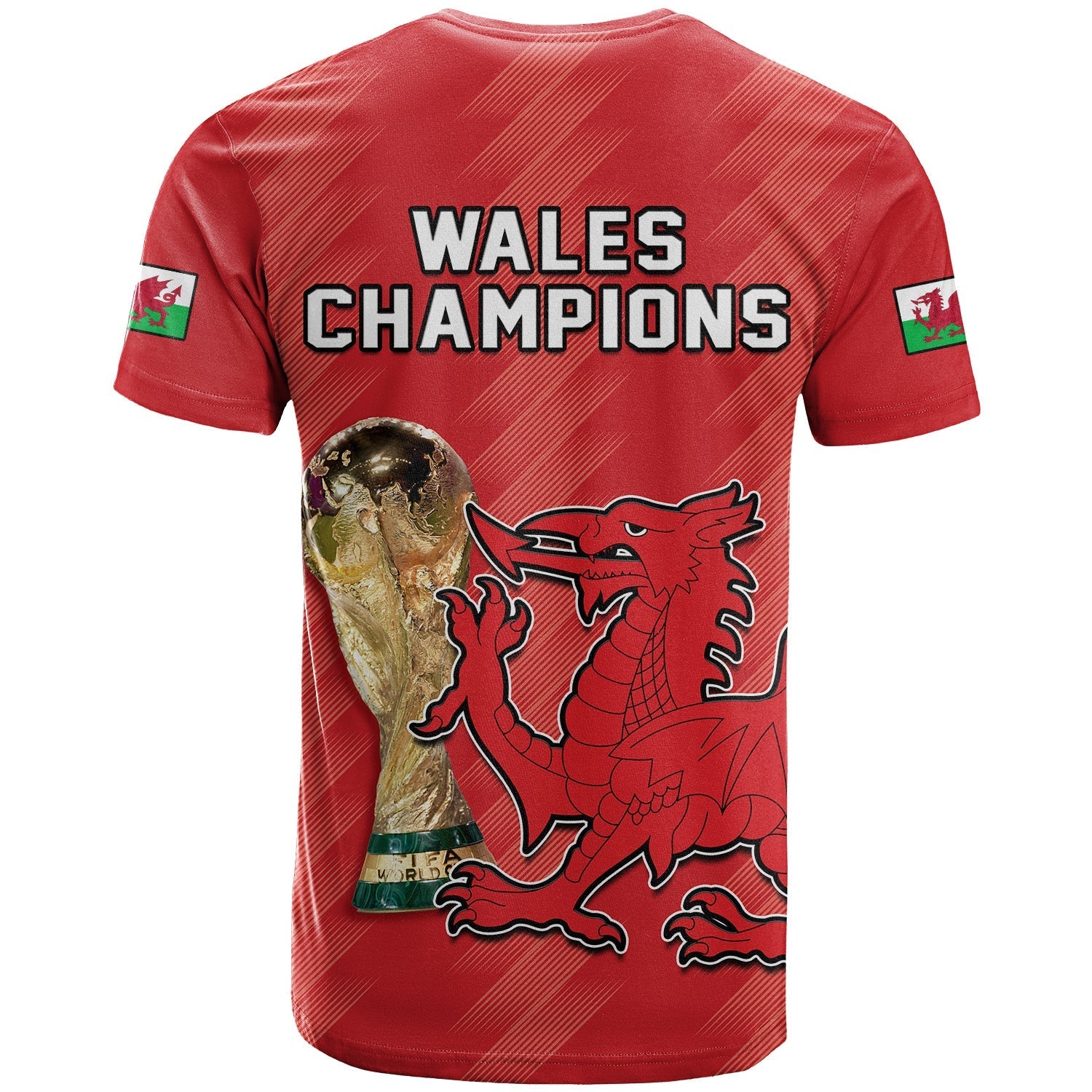 Wales Football T-Shirt Cymru Champions World Cup 2022 Graphic Tee