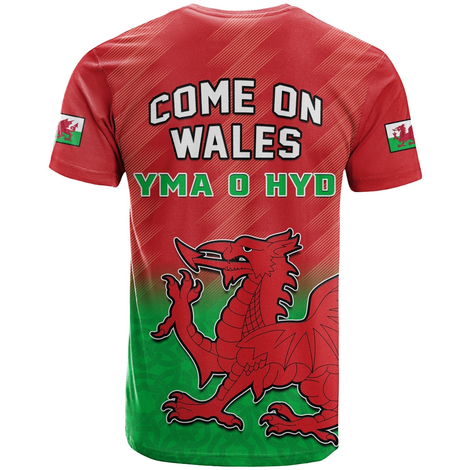 Wales Football T-Shirt World Cup 2022 Come On Cymru Yma O Hyd Graphic Tee