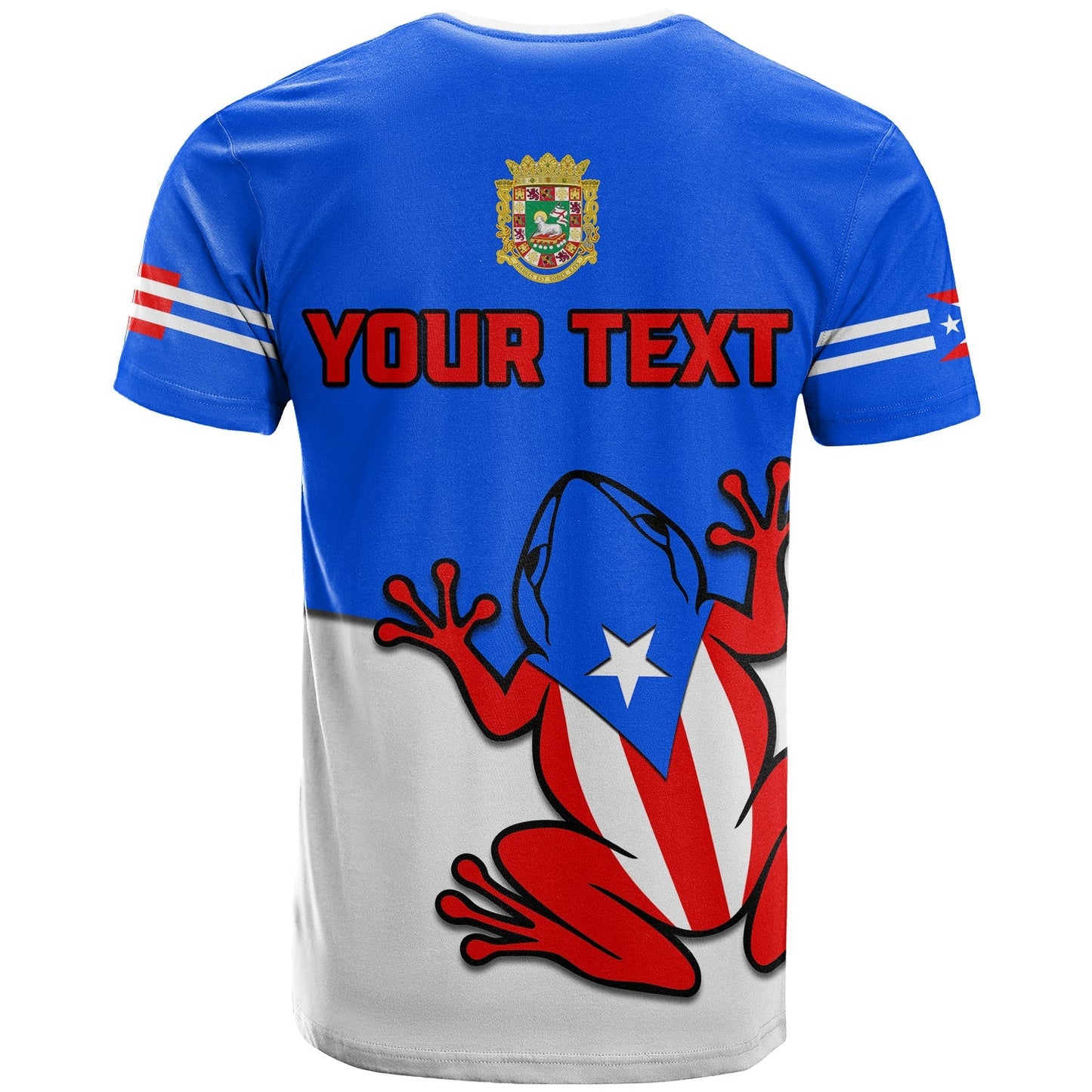 Custom Puerto Rico T-Shirt Coqui Frog Simple Style Graphic Tee