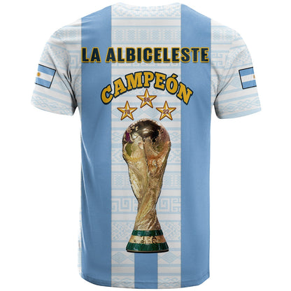Argentina Football T-Shirt World Cup La Albiceleste 3rd Champions Proud Graphic Tee