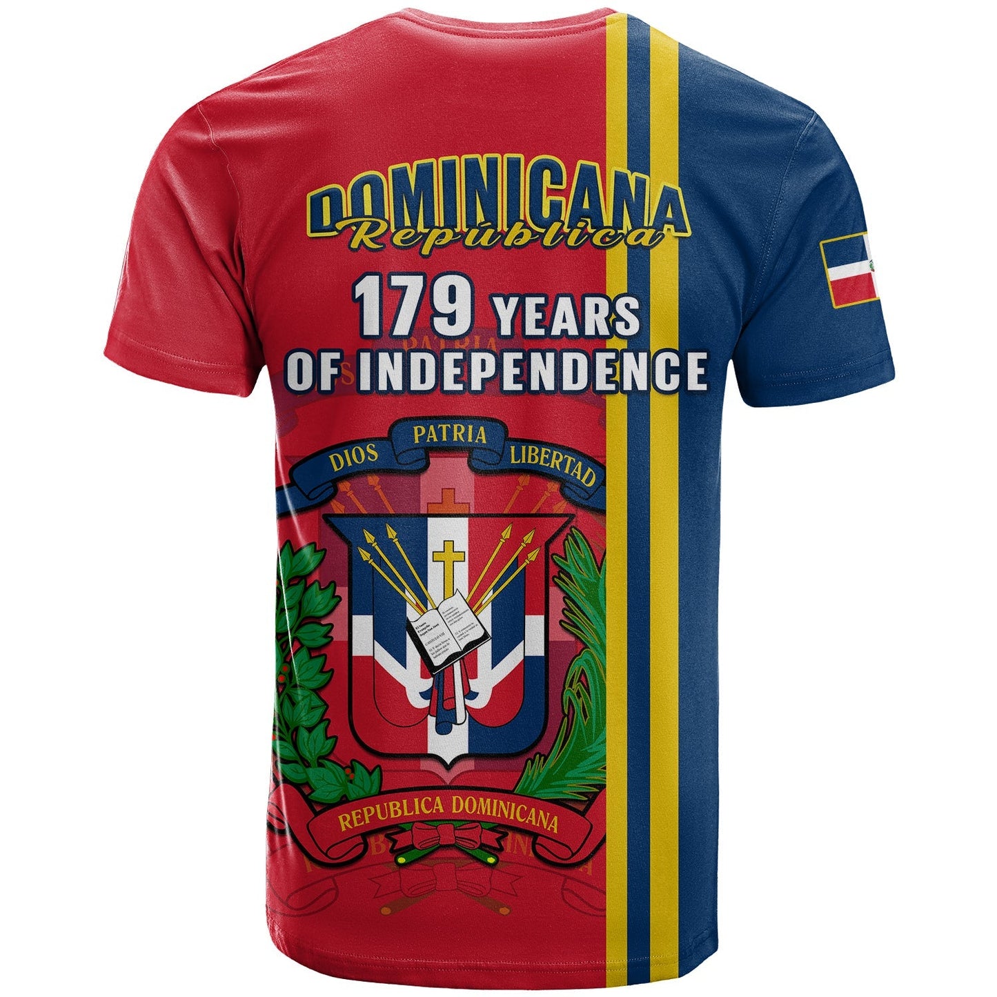 Dominican Republic T-Shirt Happy 179 Years Of Independence Graphic Tee