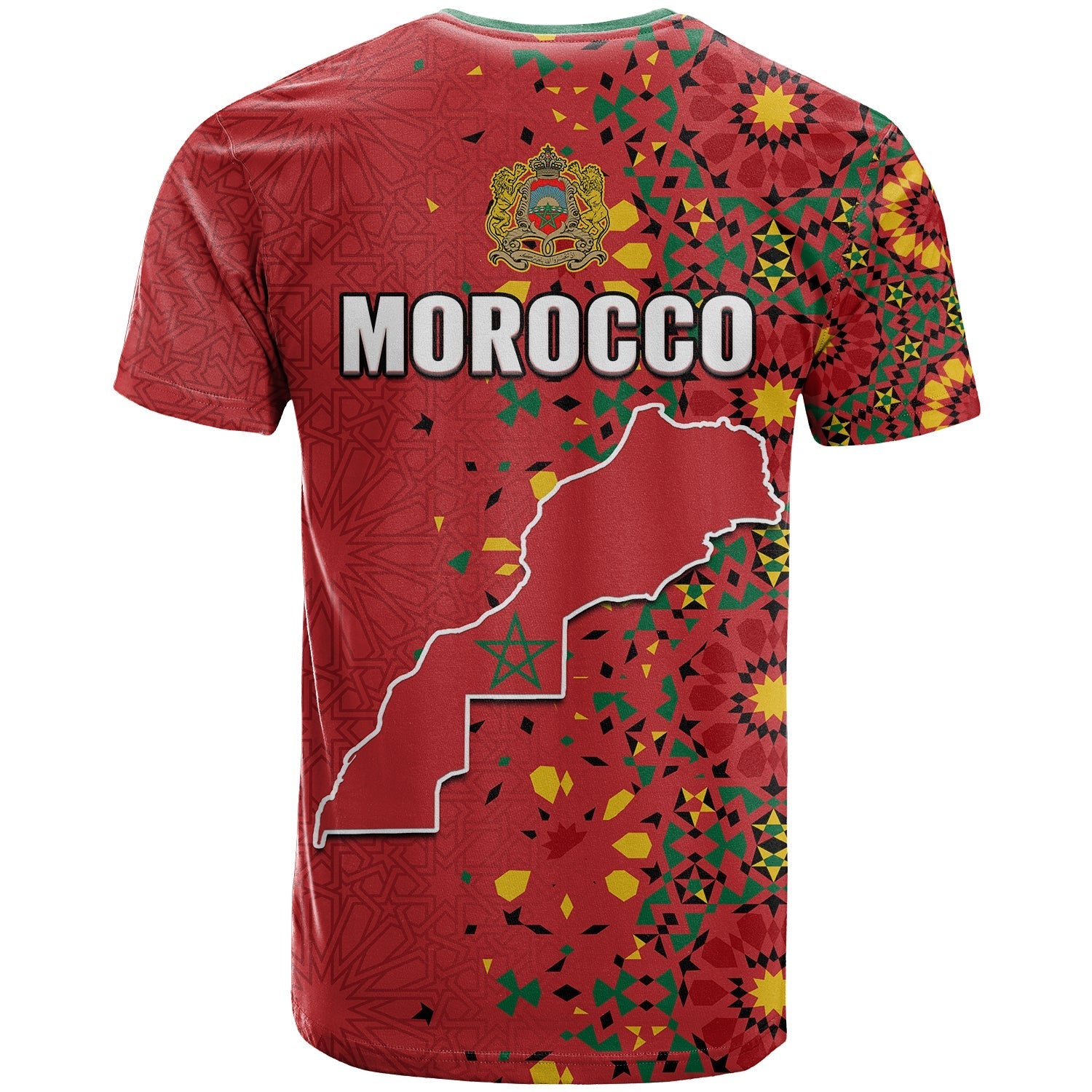 Morocco Western Sahara T-Shirt Map Red Moroccan Is Always In My Heart Graphic Tee