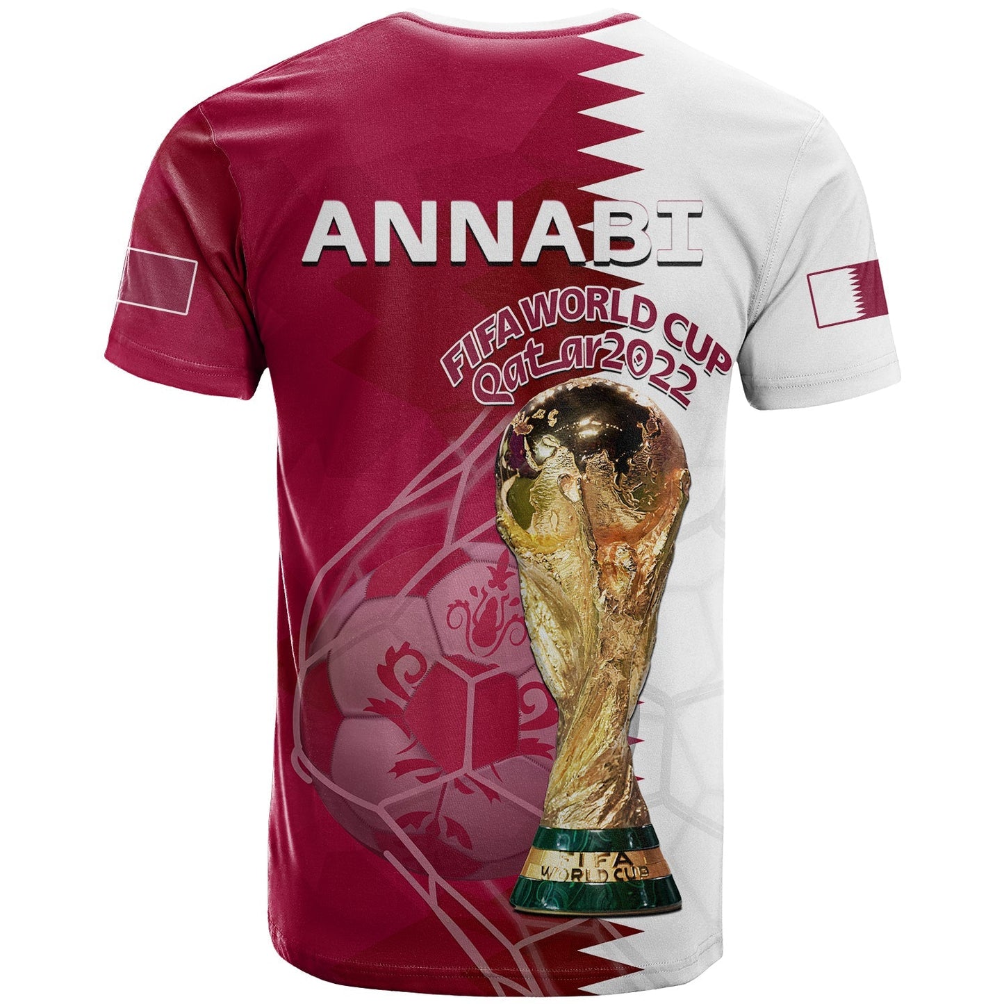 Qatar Football T-Shirt Annabi Champions Proud WC 2022 Graphic Tee