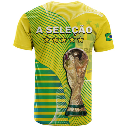 Brazil Football T-Shirt Canarinha Champions WC 2022 Graphic Tee