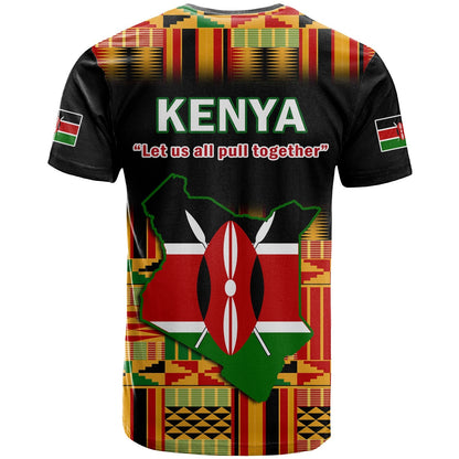 Kenya T-Shirt Happy Jamhuri Day Kenyan Pattern Graphic Tee