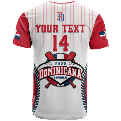 Custom Dominican Republic Baseball T-Shirt Version White Graphic Tee