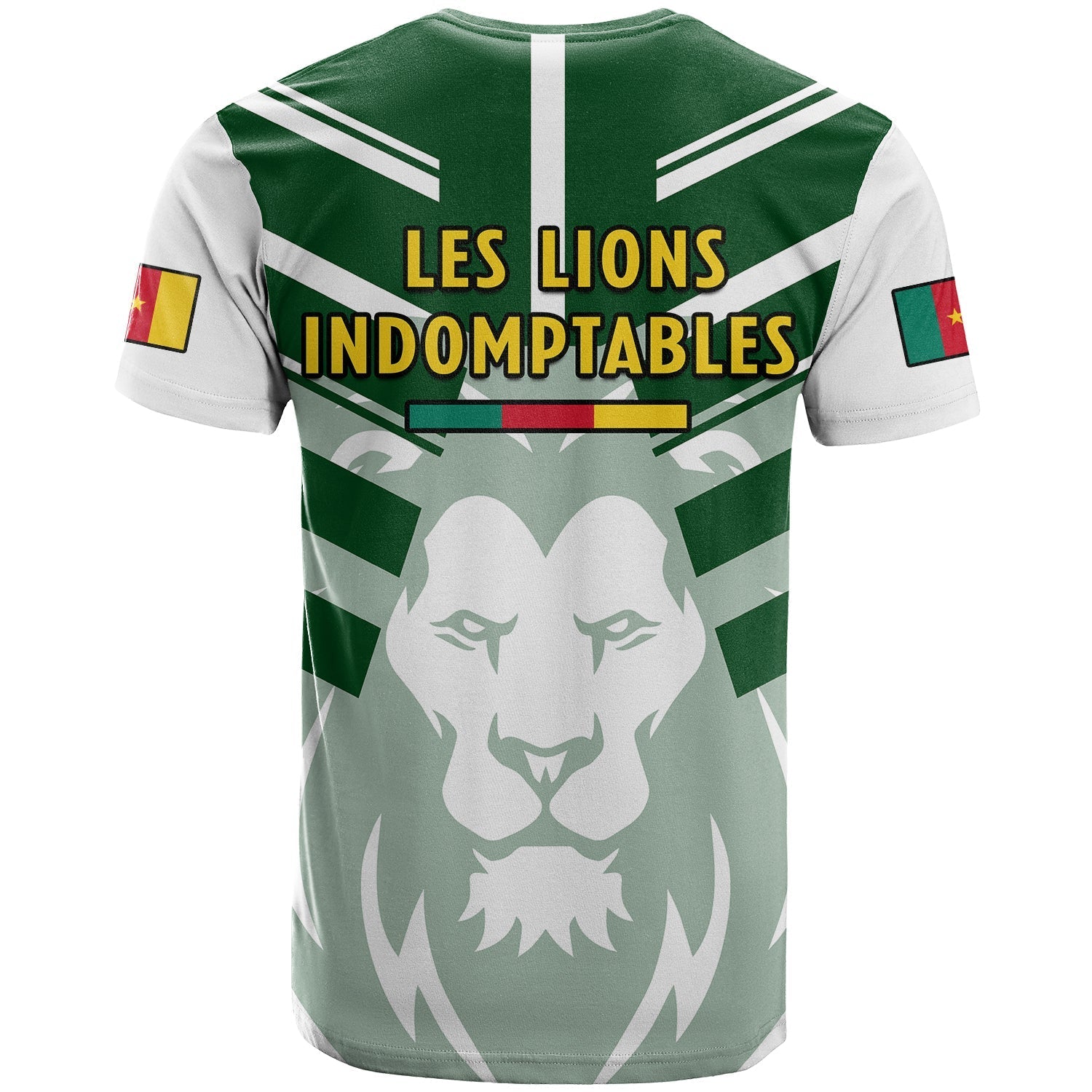 Cameroon Football T-Shirt Les Lions Indomptables White World Cup 2022 Graphic Tee