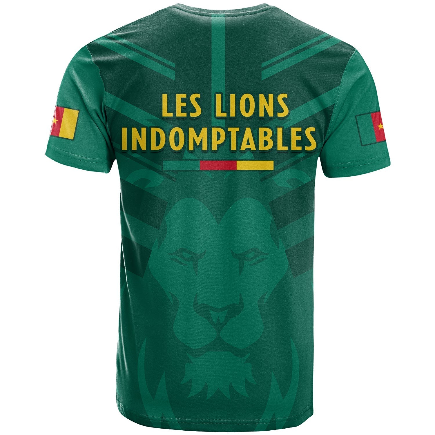 Cameroon Football T-Shirt Les Lions Indomptables Green World Cup 2022 Graphic Tee