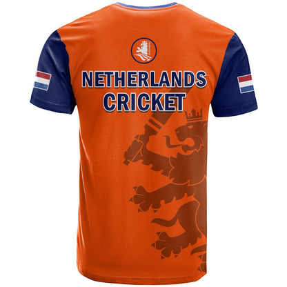Netherlands Cricket T-Shirt ODI Simple Orange Style Graphic Tee