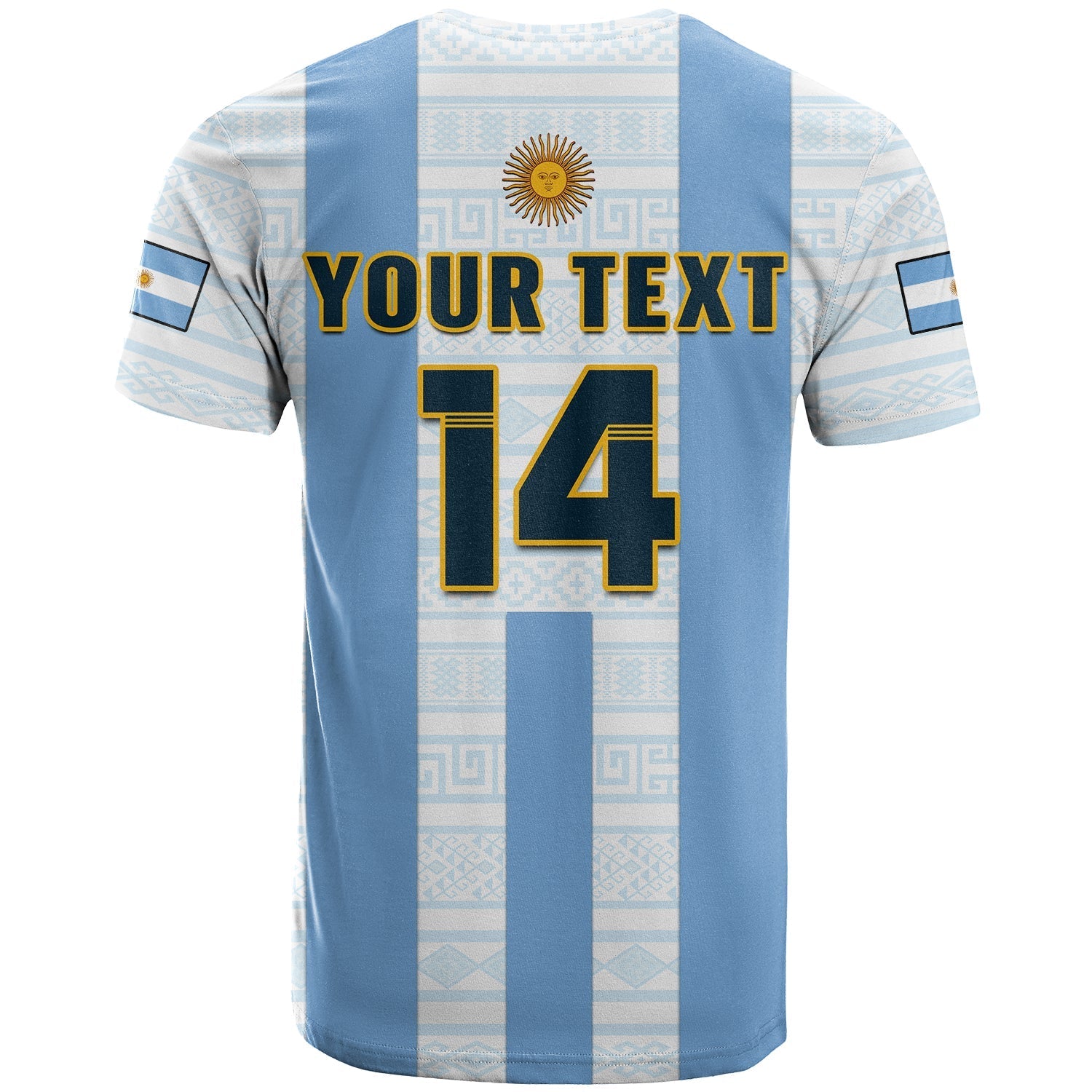 Custom Argentina Football T-Shirt World Cup La Albiceleste 3rd Champions Proud Graphic Tee