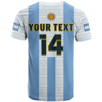 Custom Argentina Football T-Shirt World Cup La Albiceleste 3rd Champions Proud Graphic Tee