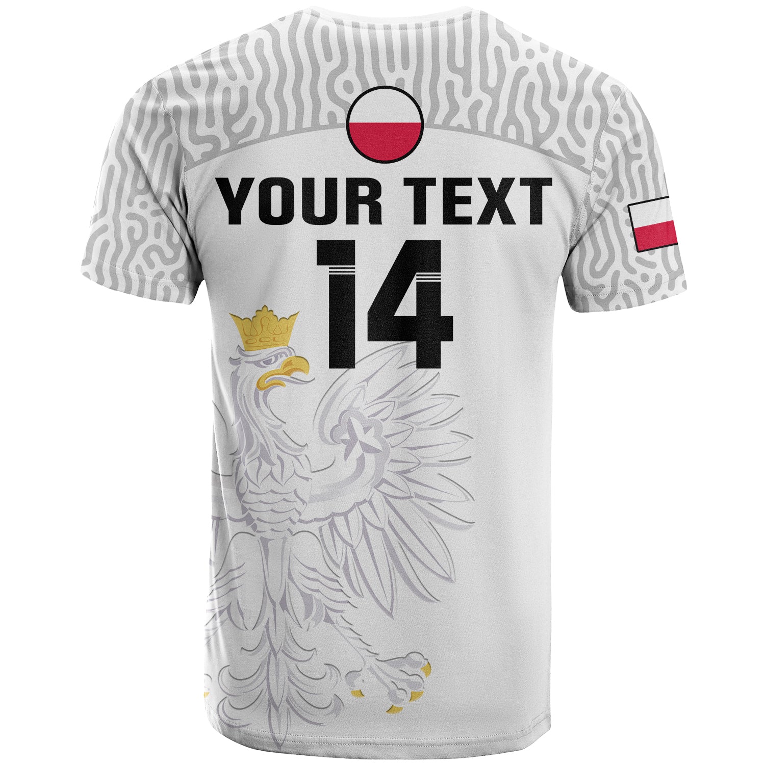 Custom Poland Football T-Shirt Polska World Cup 2022 White Graphic Tee