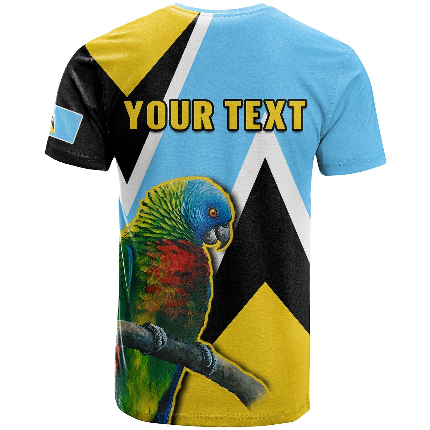 Custom Saint Lucia T-Shirt Saint Lucian Parrot Simple Style Graphic Tee