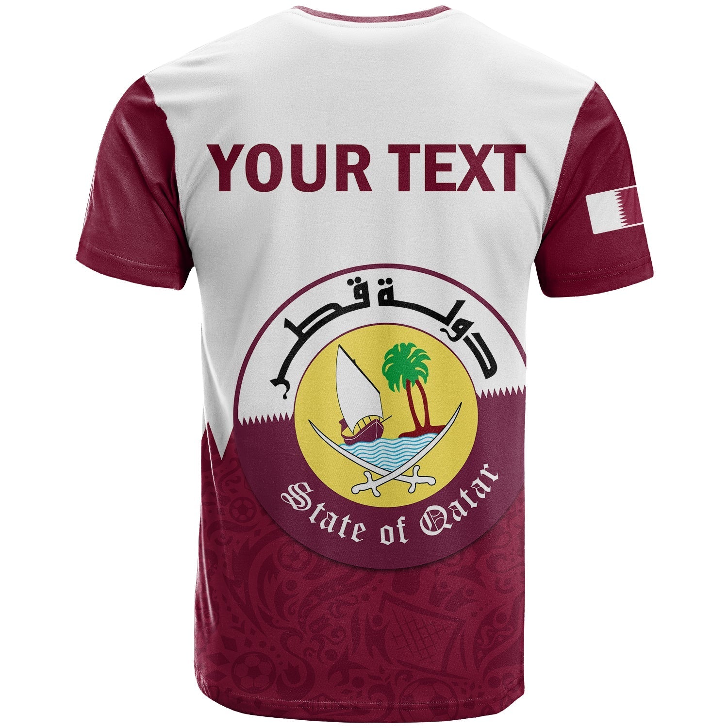Custom Qatar T-Shirt Laeeb Mascot World Cup 2022 Welcome To Qatari Graphic Tee