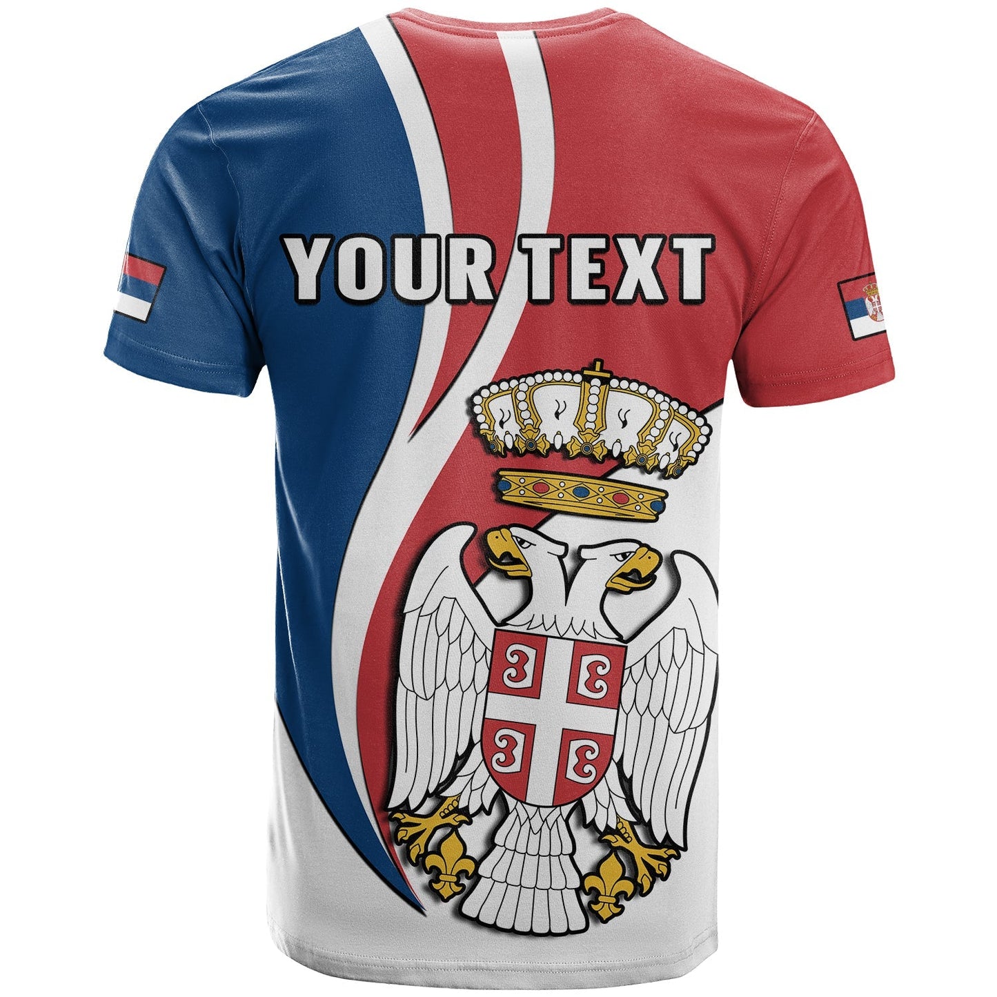 Custom Serbia T-Shirt Happy Serbian Statehood Day With Coat Of Arms Graphic Tee
