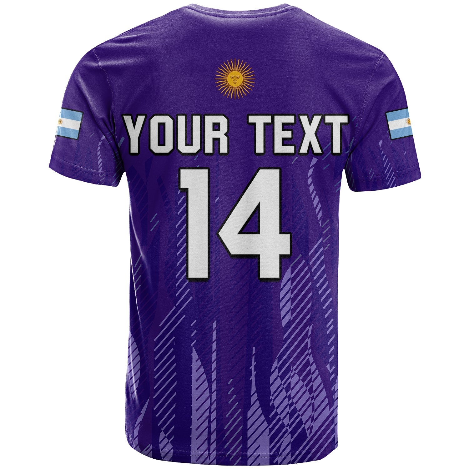 Custom Argentina Football T-Shirt Vamos La Albiceleste 2022 Newest Style Graphic Tee