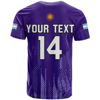 Custom Argentina Football T-Shirt Vamos La Albiceleste 2022 Newest Style Graphic Tee
