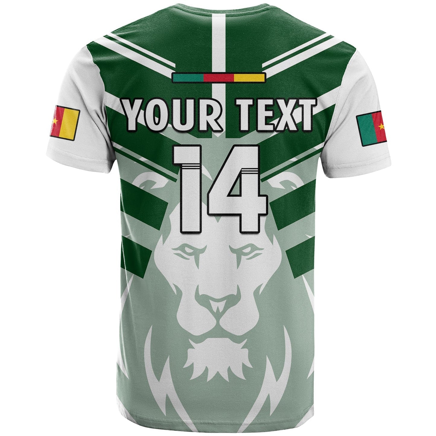 Custom Cameroon Football T-Shirt Les Lions Indomptables White World Cup 2022 Graphic Tee