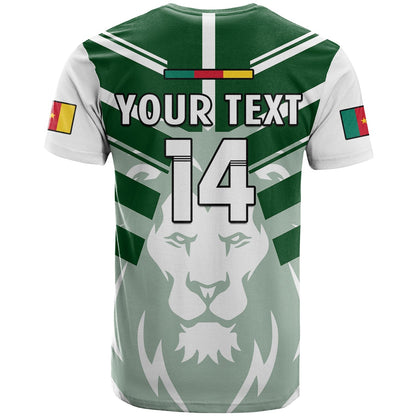 Custom Cameroon Football T-Shirt Les Lions Indomptables White World Cup 2022 Graphic Tee