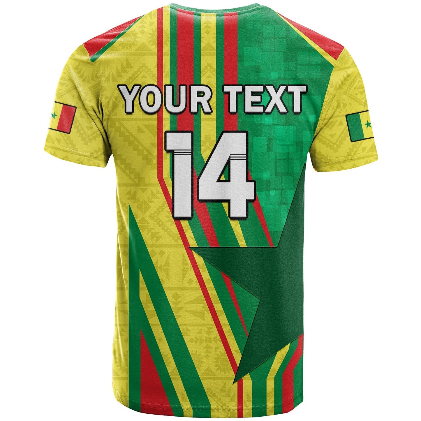 Custom Senegal Football T-Shirt Allez Les Lions Sporty Style Graphic Tee