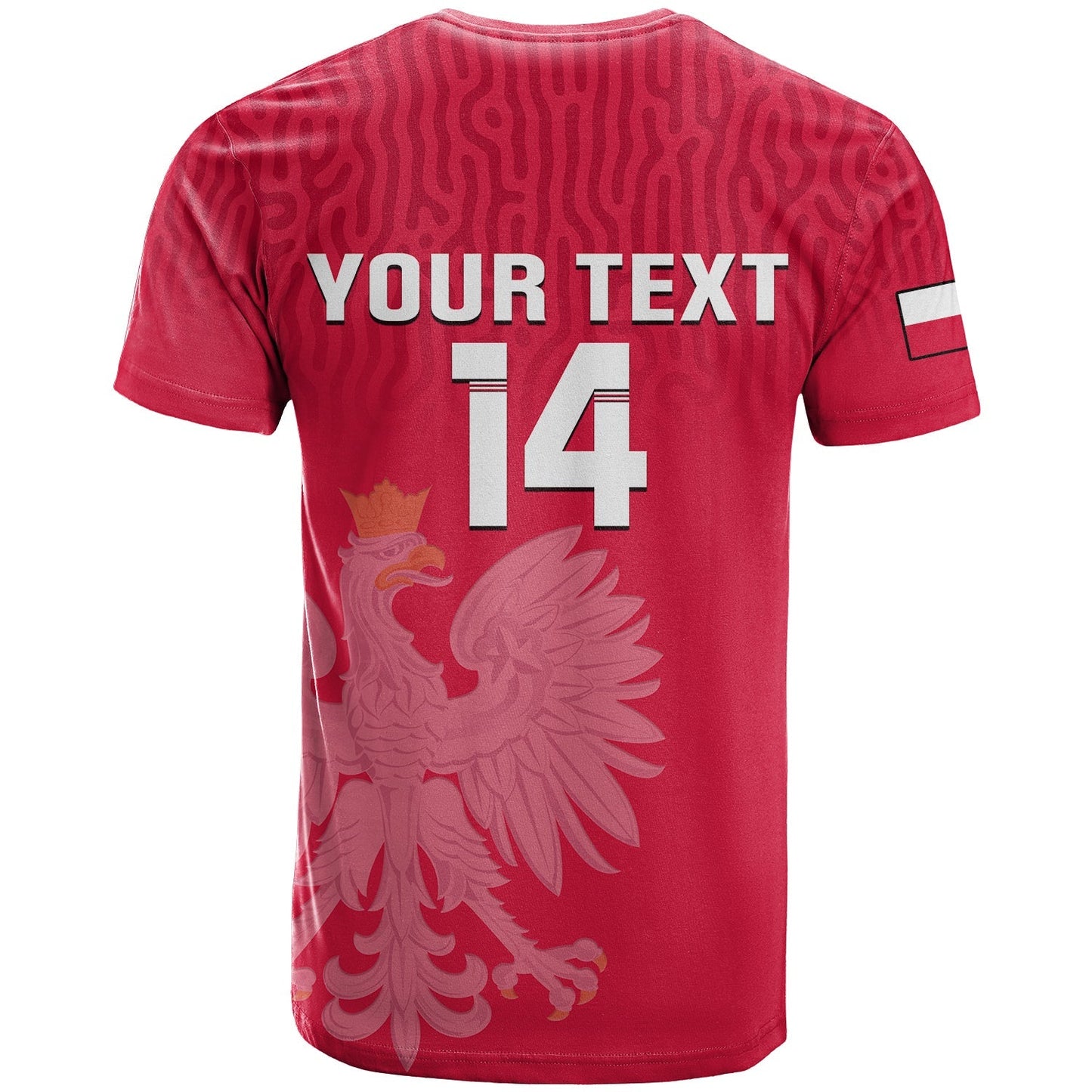 Custom Poland Football T-Shirt Polska World Cup 2022 Red Graphic Tee