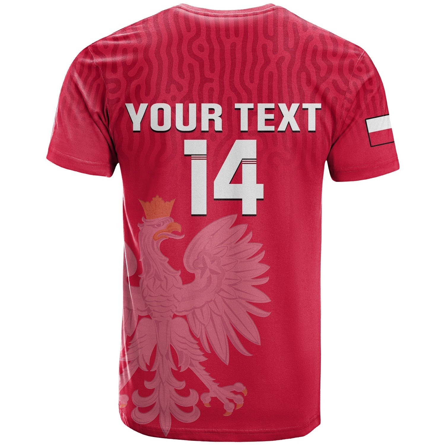 Custom Poland Football T-Shirt Polska World Cup 2022 Red Graphic Tee