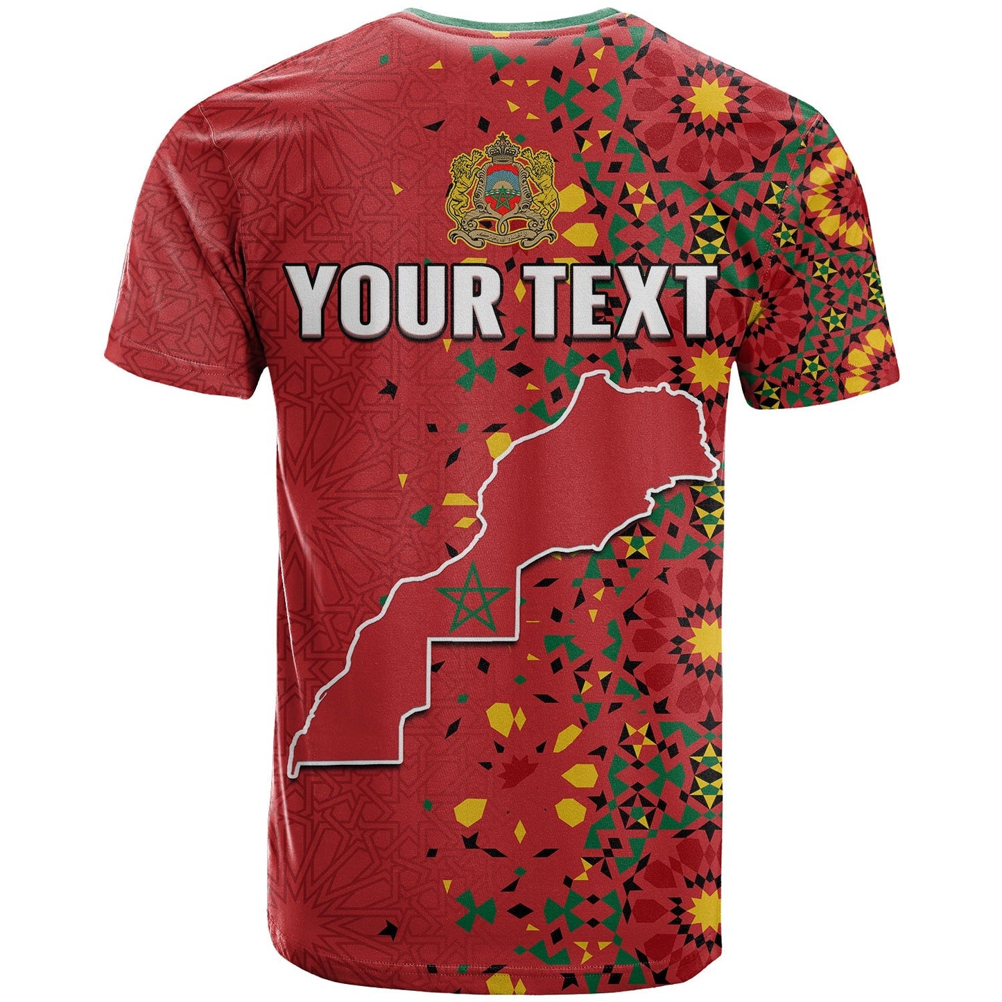Custom Morocco Western Sahara T-Shirt Map Red Moroccan Is Always In My Heart Graphic Tee