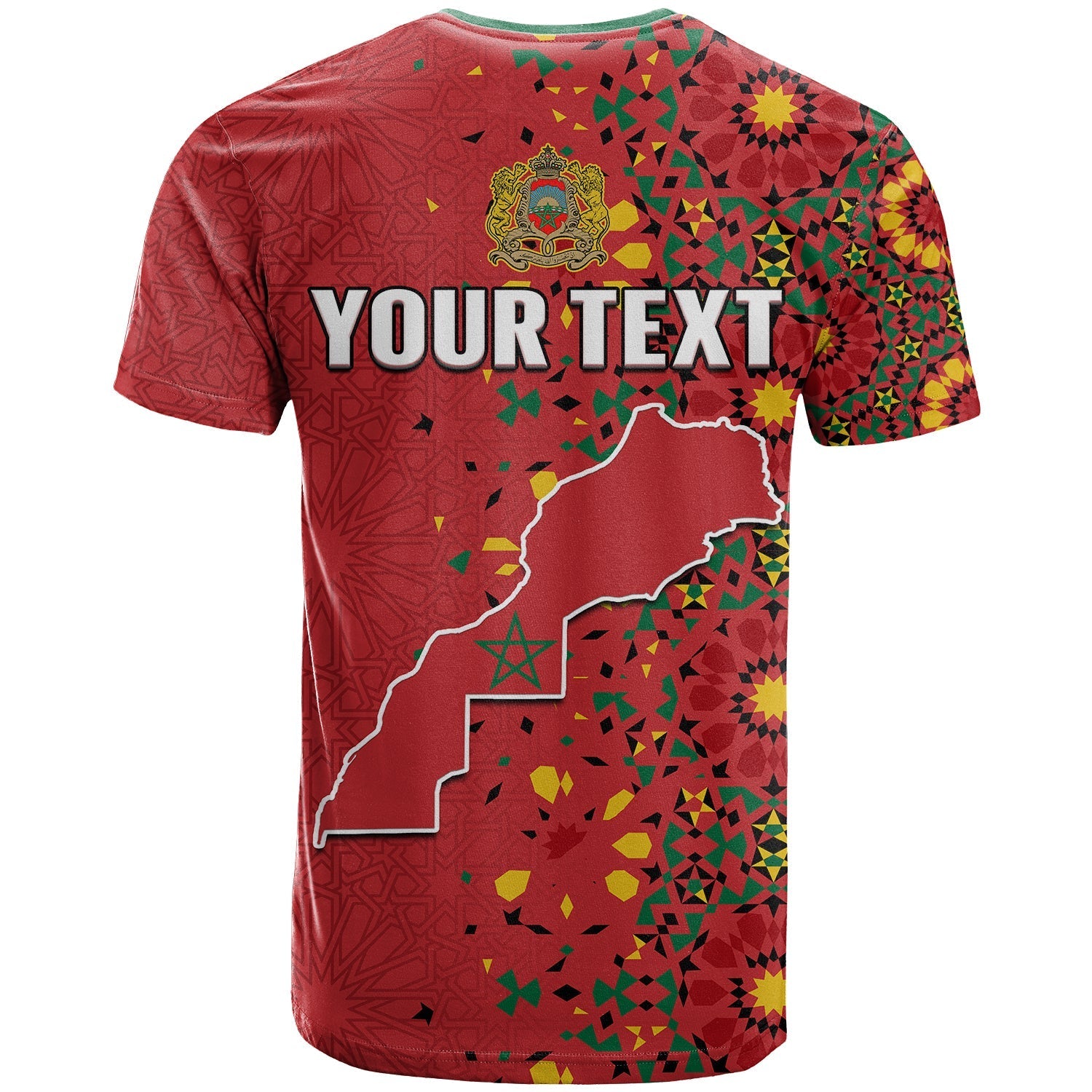Custom Morocco Western Sahara T-Shirt Map Red Moroccan Is Always In My Heart Graphic Tee