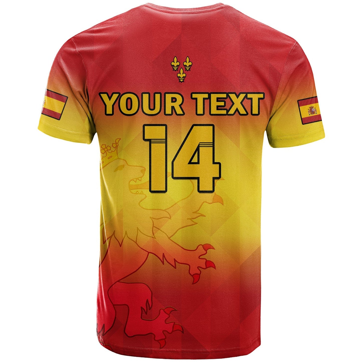 Custom Spain Football T-Shirt La Roja World Cup 2022 Graphic Tee