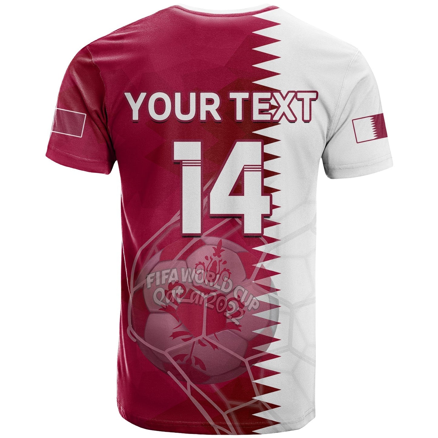 Custom Qatar Football T-Shirt Annabi Champions Proud WC 2022 Graphic Tee