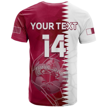 Custom Qatar Football T-Shirt Annabi Champions Proud WC 2022 Graphic Tee