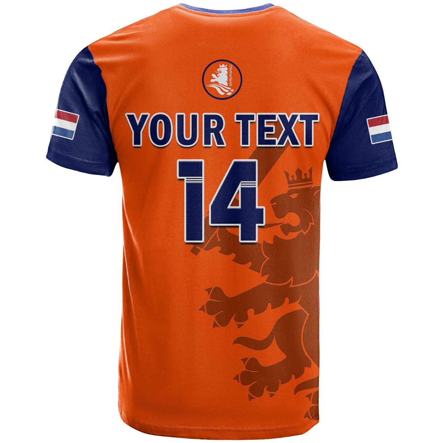Custom Netherlands Cricket T-Shirt ODI Simple Orange Style Graphic Tee
